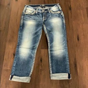 New Silver Capri Jeans
